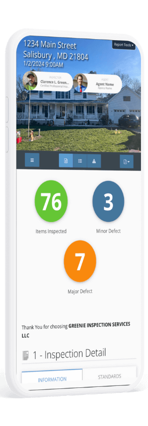 greenie inspection services sample inspection report mockup